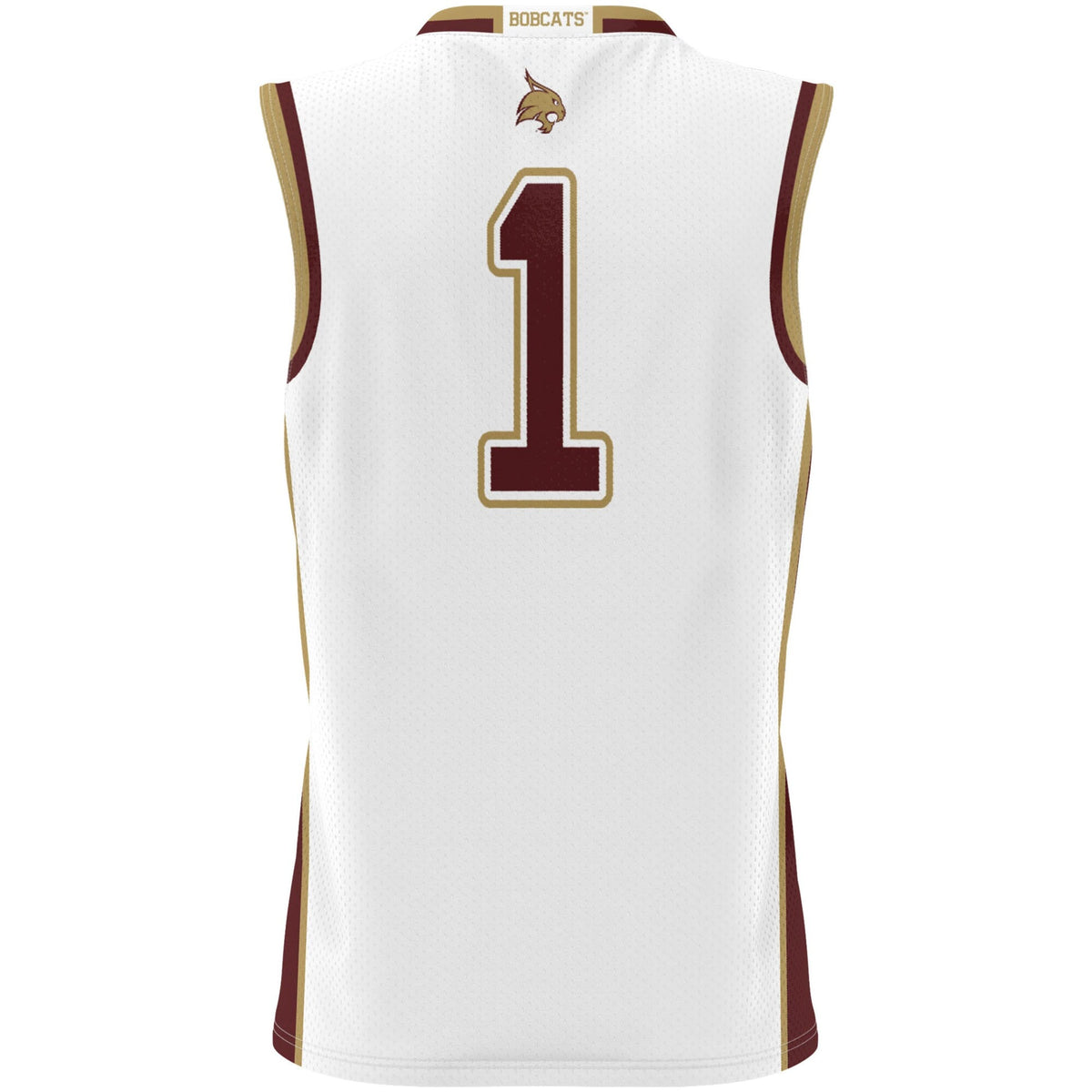 #1 Texas State Bobcats Lightweight Basketball Jersey - White product image 4, provided for visual reference and product
