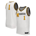 Missouri Tigers Retro Replica Basketball Jersey - White product image 1, provided for visual reference and product detail
