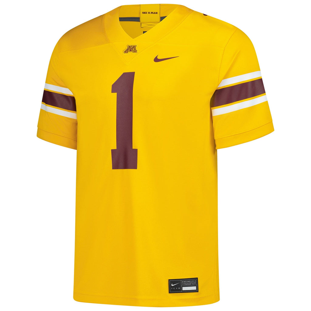 #1 Gold Minnesota Golden Gophers Game Football Jersey product image 3, provided for visual reference and product detail