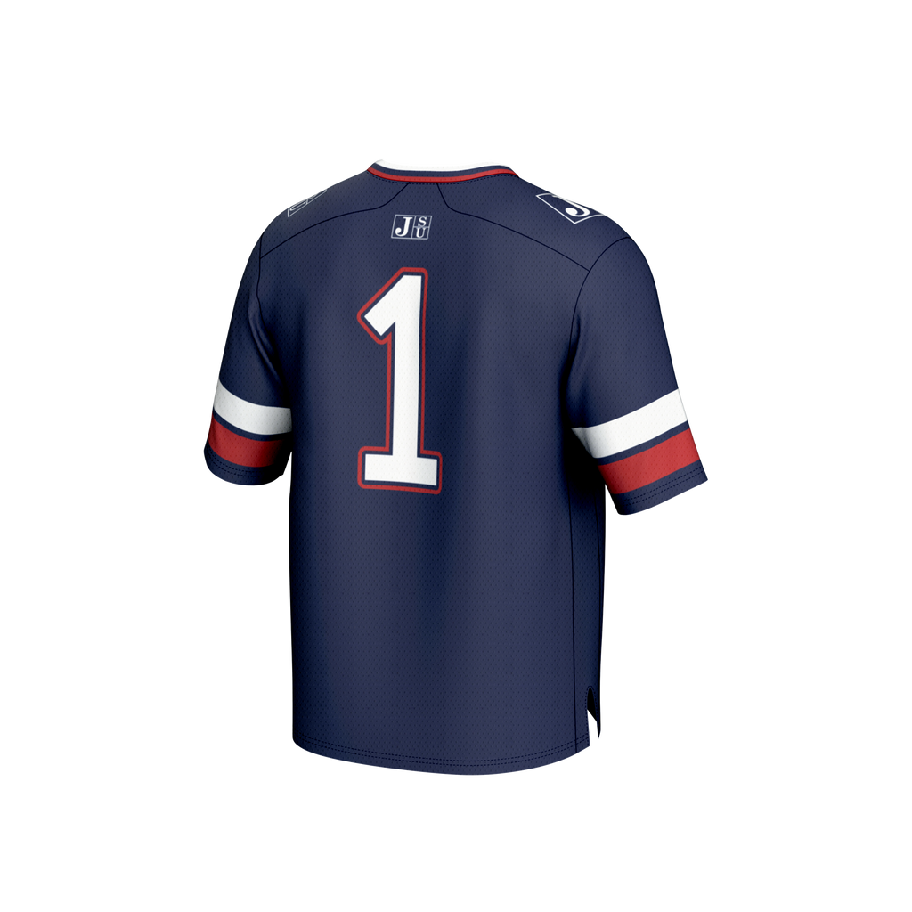 #1 Jackson State Tigers Collegiate Football Fashion Jersey - Royal product image 4, provided for visual reference and