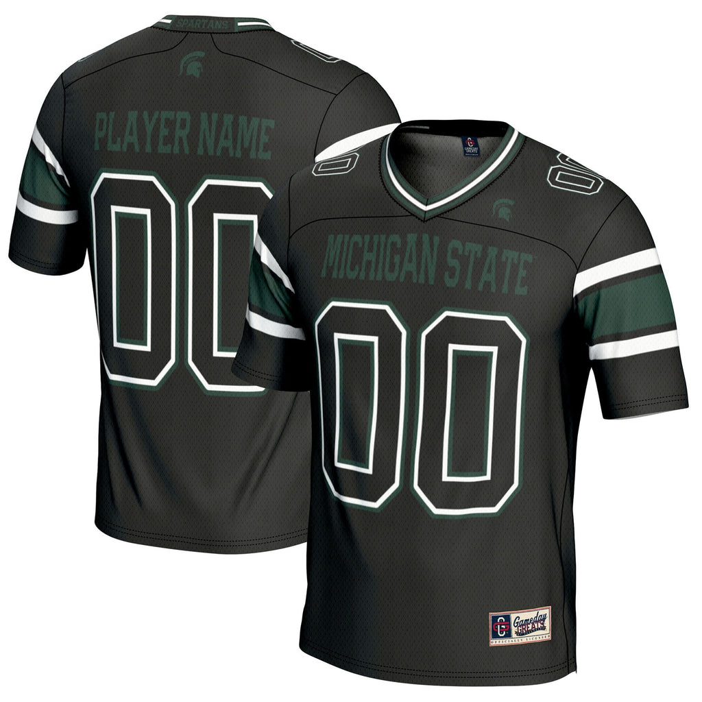 Michigan State Spartans NIL Pick-A-Player Football Jersey - Black product image 2, provided for visual reference and product