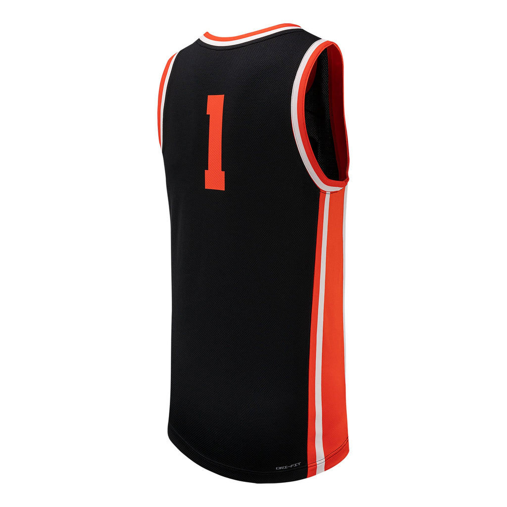 #1 Black Oregon State Beavers Replica Basketball Jersey product image 4, provided for visual reference and product detail