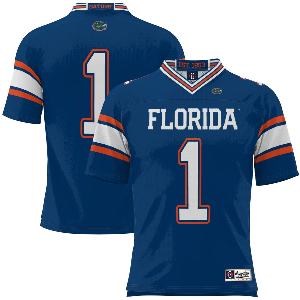 #1 Florida Gators Football Jersey - Royal product image 2, provided for visual reference and product detail review