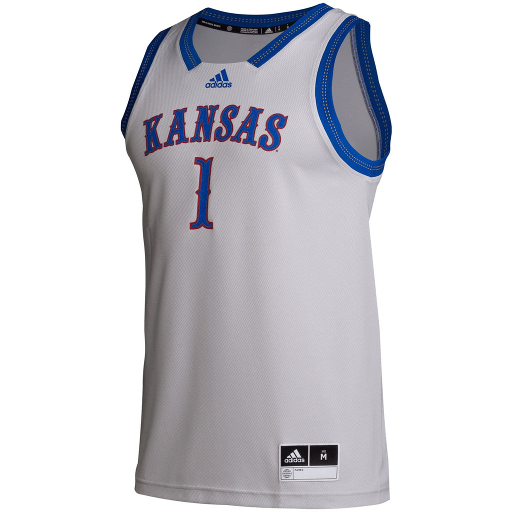 # Gray Kansas Jayhawks Swingman Jersey product image 3, provided for visual reference and product detail review