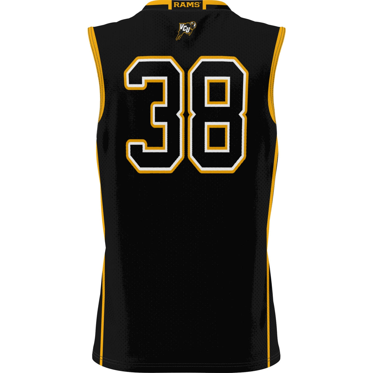 #38 VCU Rams Lightweight Basketball Jersey - Black product image 4, provided for visual reference and product detail review