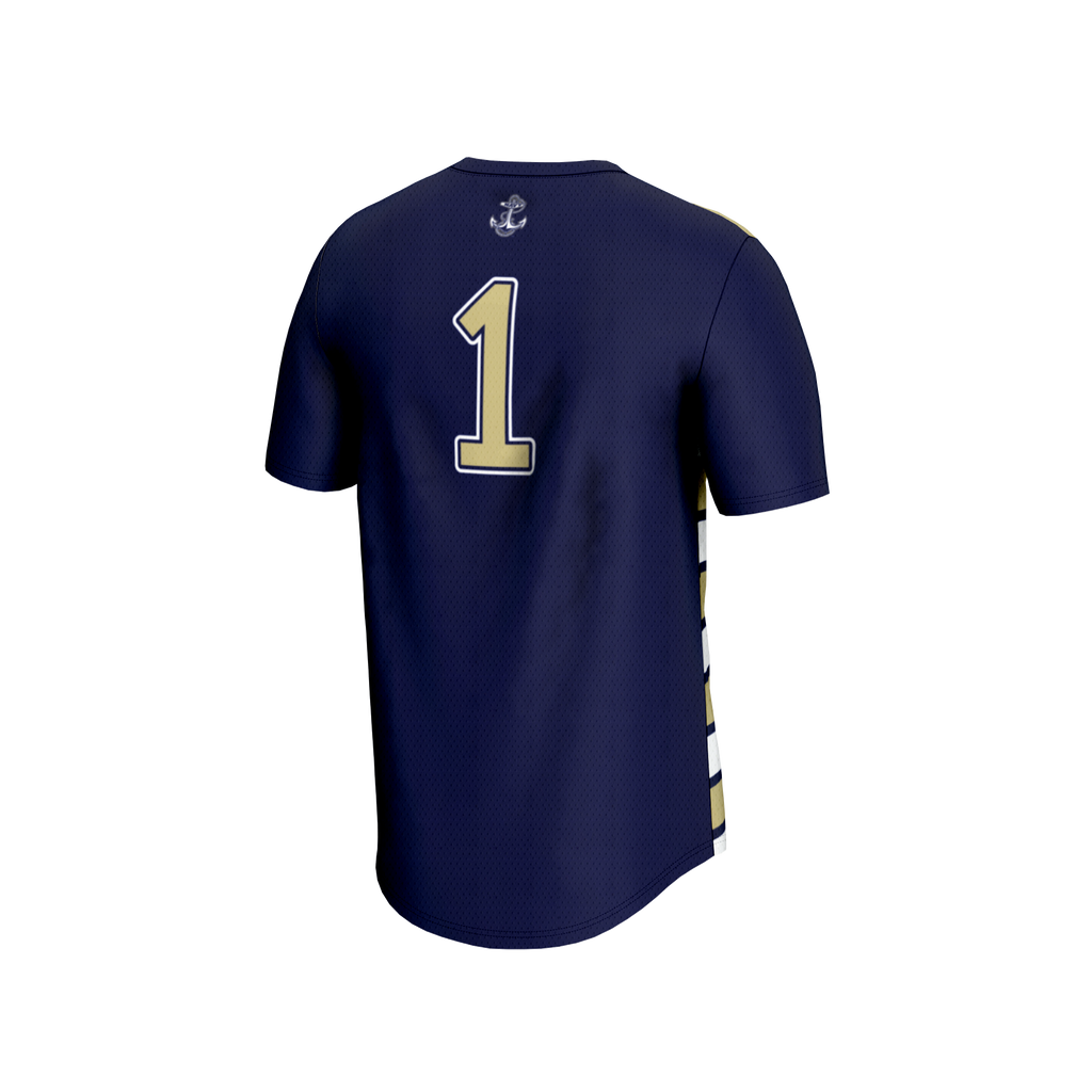 #1 Navy Midshipmen Lightweight Soccer Fashion Jersey - Navy product image 4, provided for visual reference and product