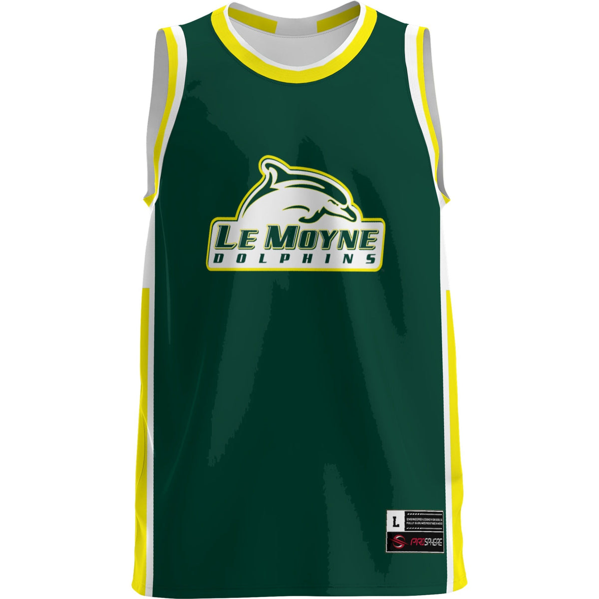 Le Moyne Dolphins Lightweight Basketball Jersey - Green product image 3, provided for visual reference and product detail