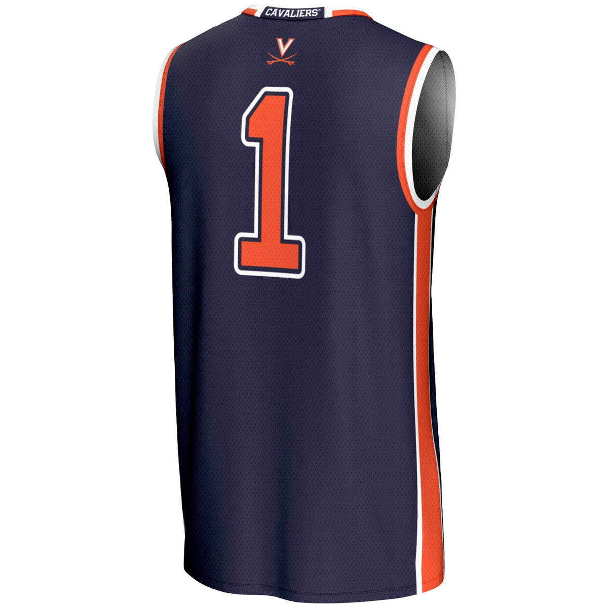 #1 Virginia Cavaliers Lightweight Basketball Jersey - Navy product image 4, provided for visual reference and product detail