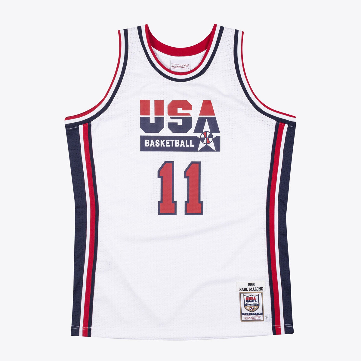 USA Basketball Authentic Jersey Karl Malone 1992 product image 1, provided for visual reference and product detail review