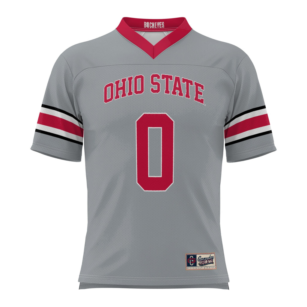 #0 Ohio State Buckeyes Lightweight Lacrosse Jersey - Gray product image 3, provided for visual reference and product detail