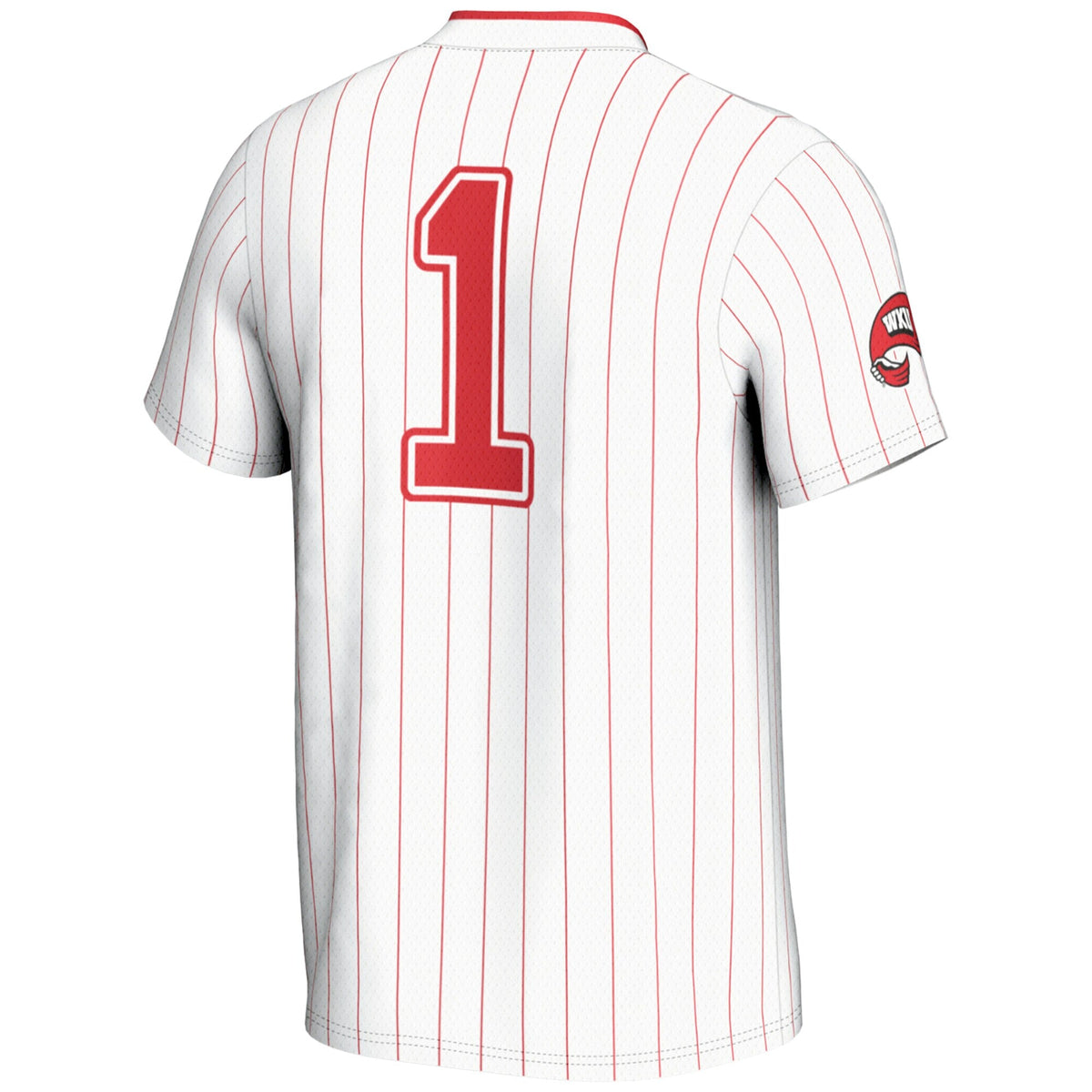 #1 Western Kentucky Hilltoppers Lightweight Softball Jersey - White product image 4, provided for visual reference and