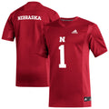#1 Scarlet Nebraska Huskers Replica Football Jersey product image 1, provided for visual reference and product detail review