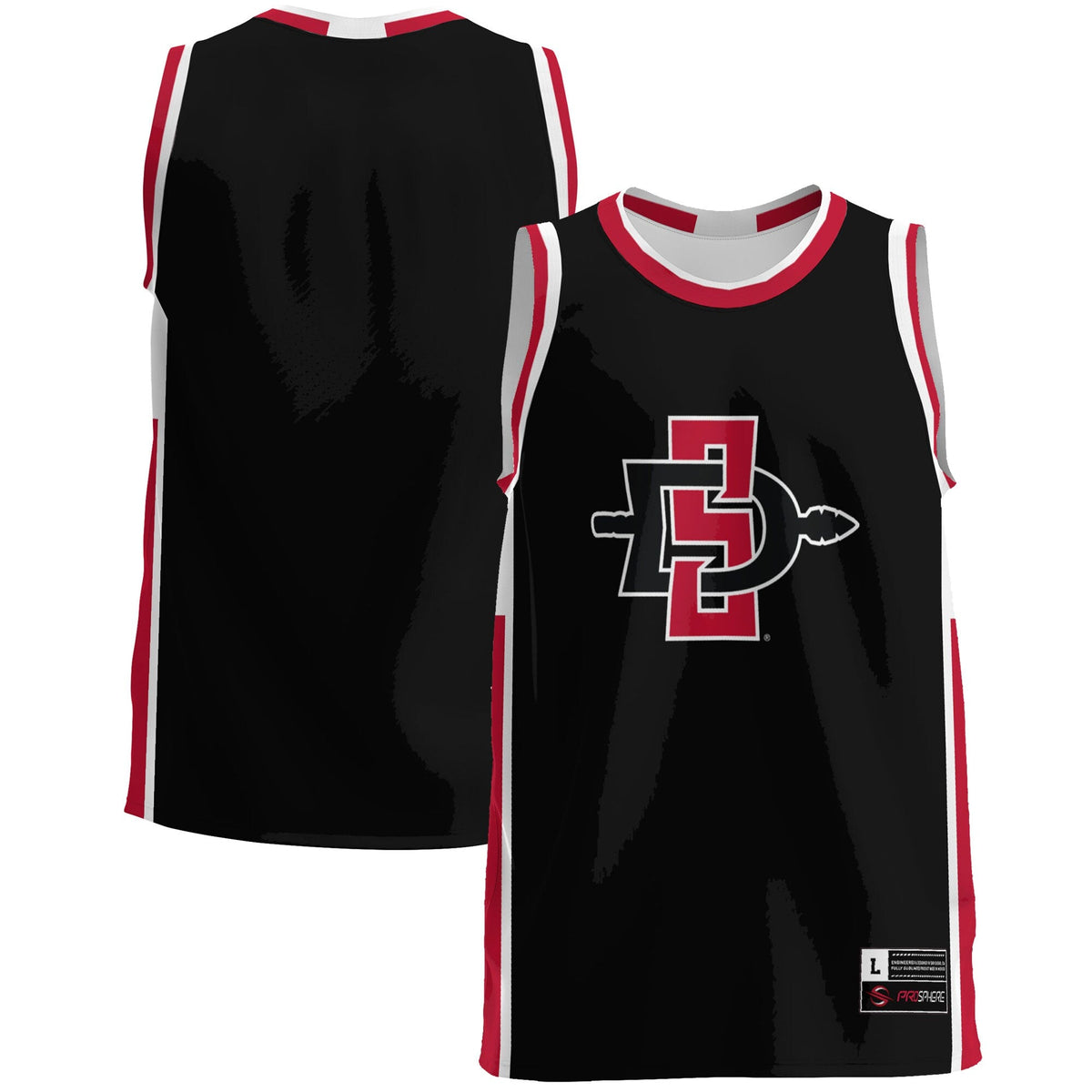 San Diego State Aztecs Lightweight Basketball Jersey - Black product image 1, provided for visual reference and product