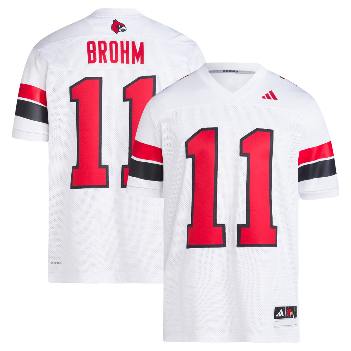 Jeff Brohm White Louisville Cardinals Football Icon Premier Jersey product image 2, provided for visual reference and