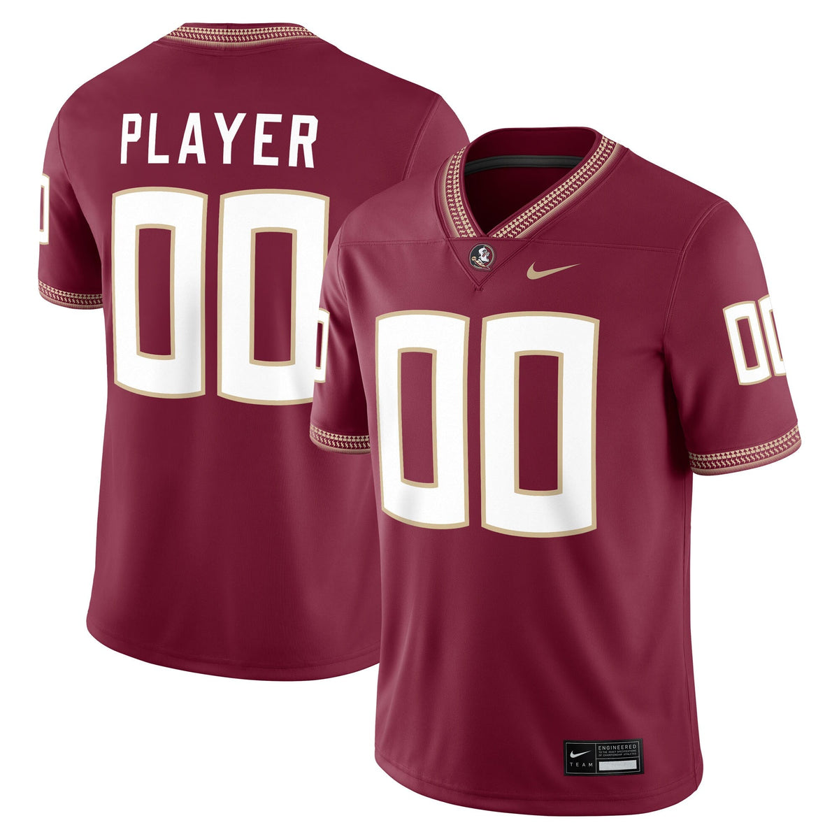 Florida State Seminoles NIL Pick-A-Player Game Jersey - Garnet product image 1, provided for visual reference and product