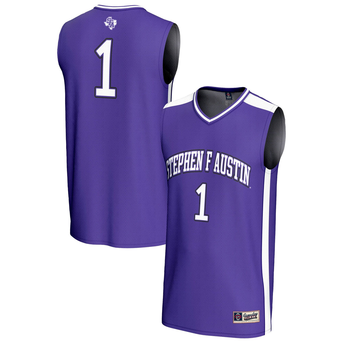 #1 Stephen F Austin Lumberjacks Lightweight Basketball Fashion Jersey - Purple product image 2, provided for visual