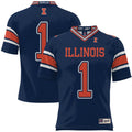 #1 Illinois Fighting Illini Football Jersey - Navy product image 1, provided for visual reference and product detail review