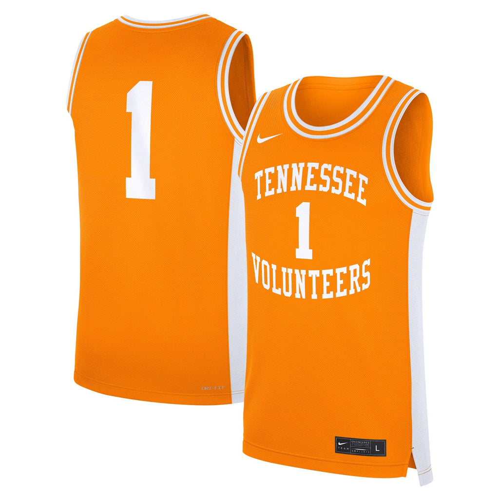#1 Tennessee Orange Tennessee Volunteers Road Replica Jersey product image 1, provided for visual reference and product