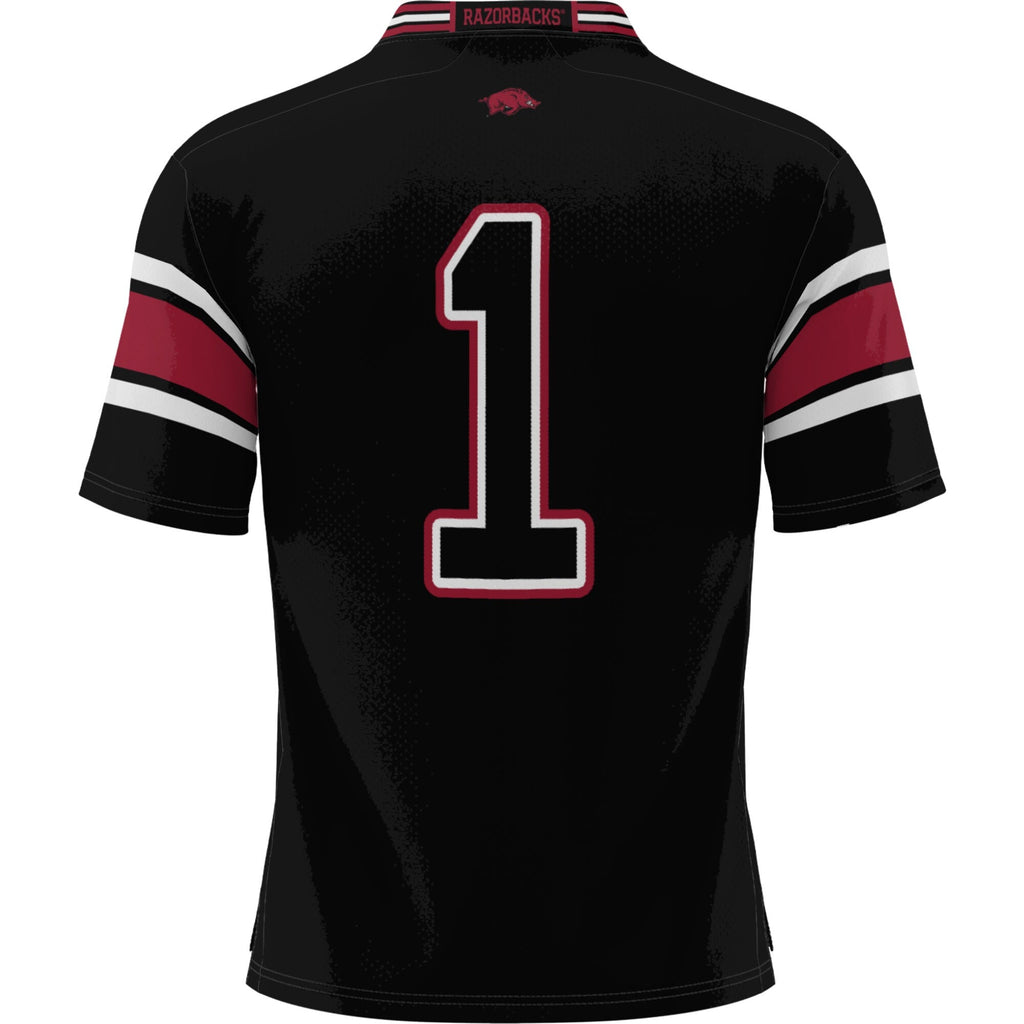 #1 Arkansas Razorbacks Football Jersey - Black product image 4, provided for visual reference and product detail review
