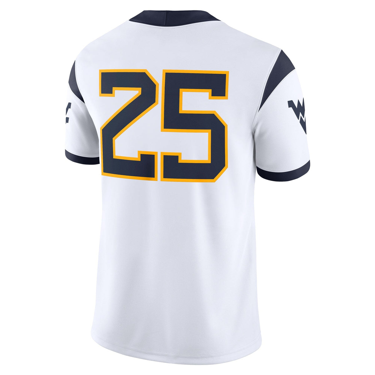 #25 West Virginia Mountaineers Limited Away Game Jersey - White product image 4, provided for visual reference and product