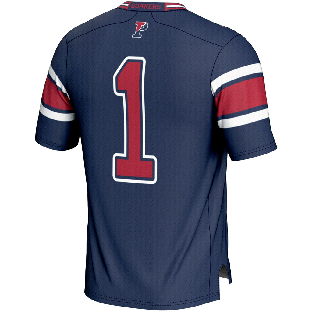 #1 Pennsylvania Quakers Endzone Football Jersey - Navy product image 4, provided for visual reference and product detail