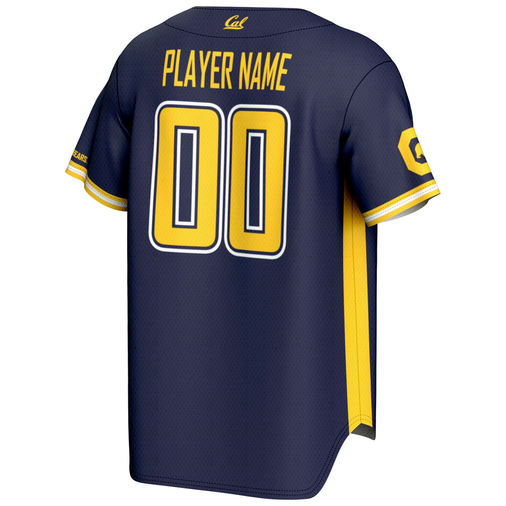 Cal Bears NIL Pick-A-Player Lightweight Baseball Jersey - Navy product image 4, provided for visual reference and product