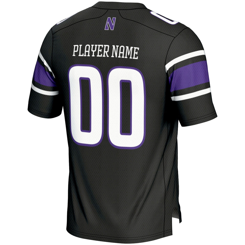 Northwestern Wildcats NIL Pick-A-Player Football Jersey - Black product image 4, provided for visual reference and product