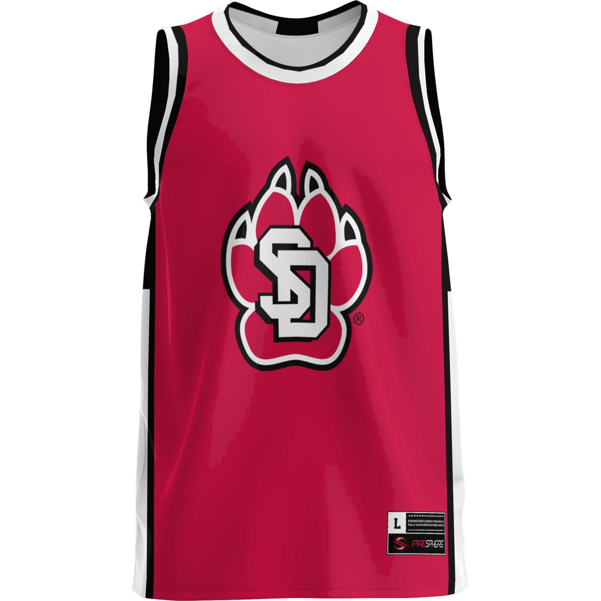 South Dakota Coyotes Lightweight Basketball Jersey - Red product image 3, provided for visual reference and product detail
