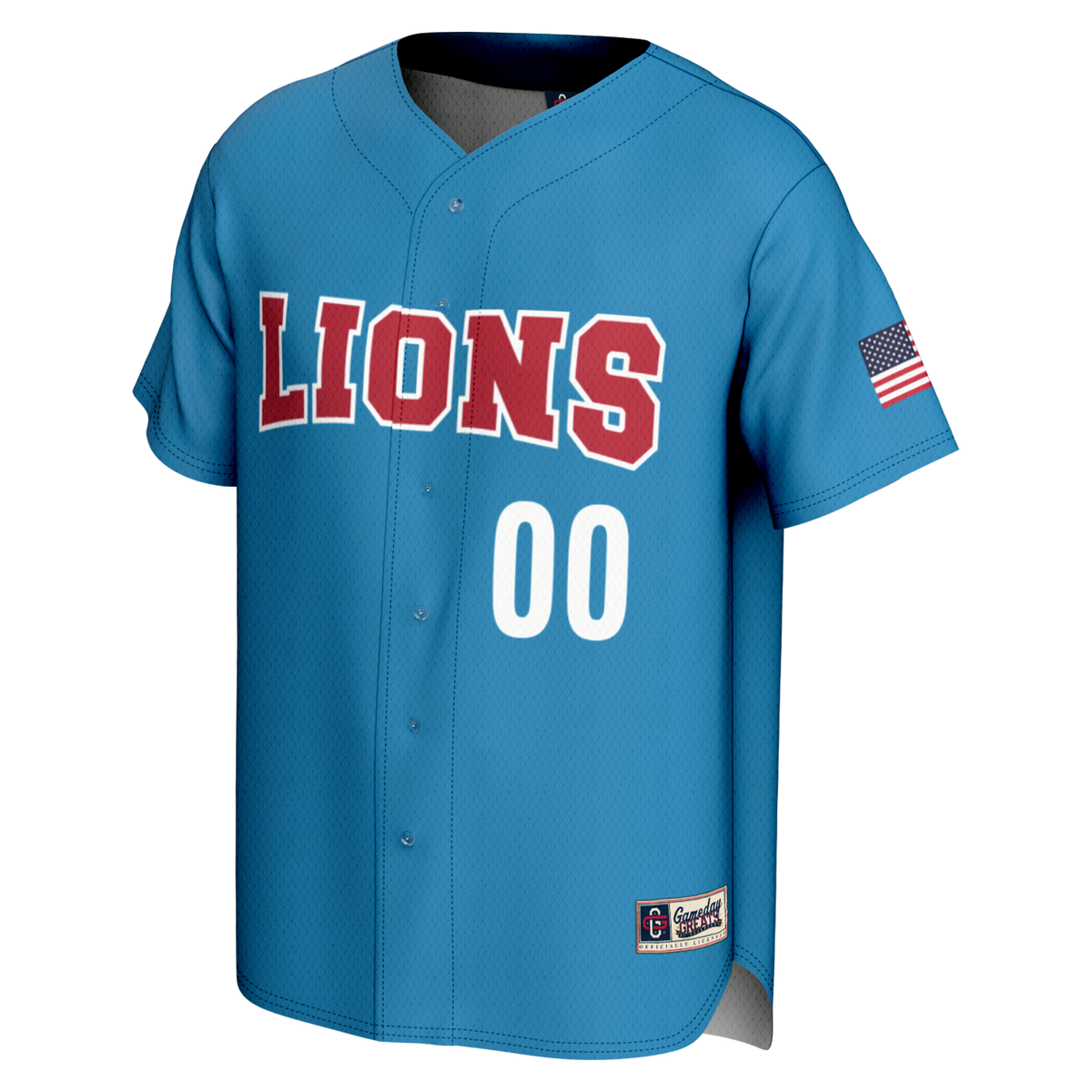 Loyola Marymount Lions NIL Pick-A-Player Lightweight Baseball Jersey - Blue product image 3, provided for visual reference
