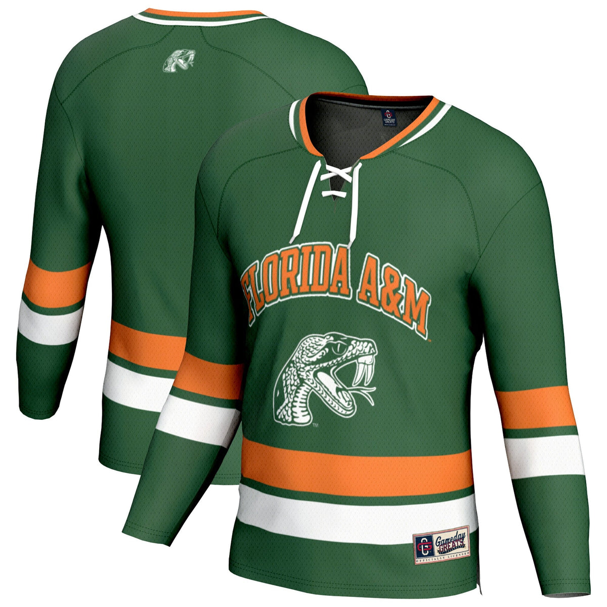 Florida A&M Rattlers Spirit Hockey Jersey - Green product image 1, provided for visual reference and product detail review