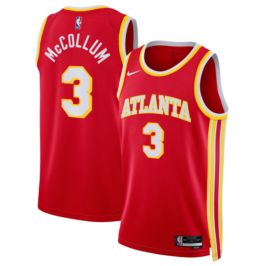Atlanta Hawks Icon Edition Swingman Jersey - Red - CJ McCollum product image 1, provided for visual reference and product