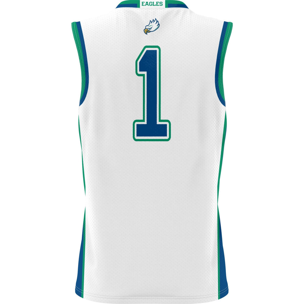 #1 Florida Gulf Coast Eagles Lightweight Basketball Jersey - White product image 4, provided for visual reference and
