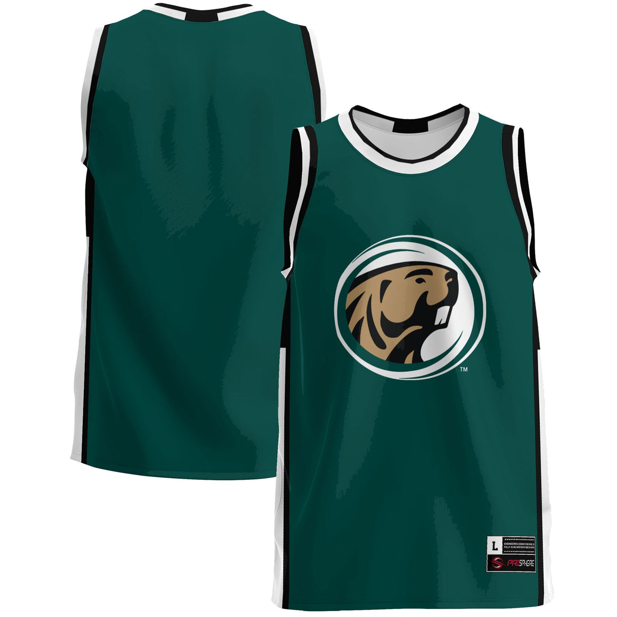Bemidji State Beavers Lightweight Basketball Jersey - Green product image 2, provided for visual reference and product