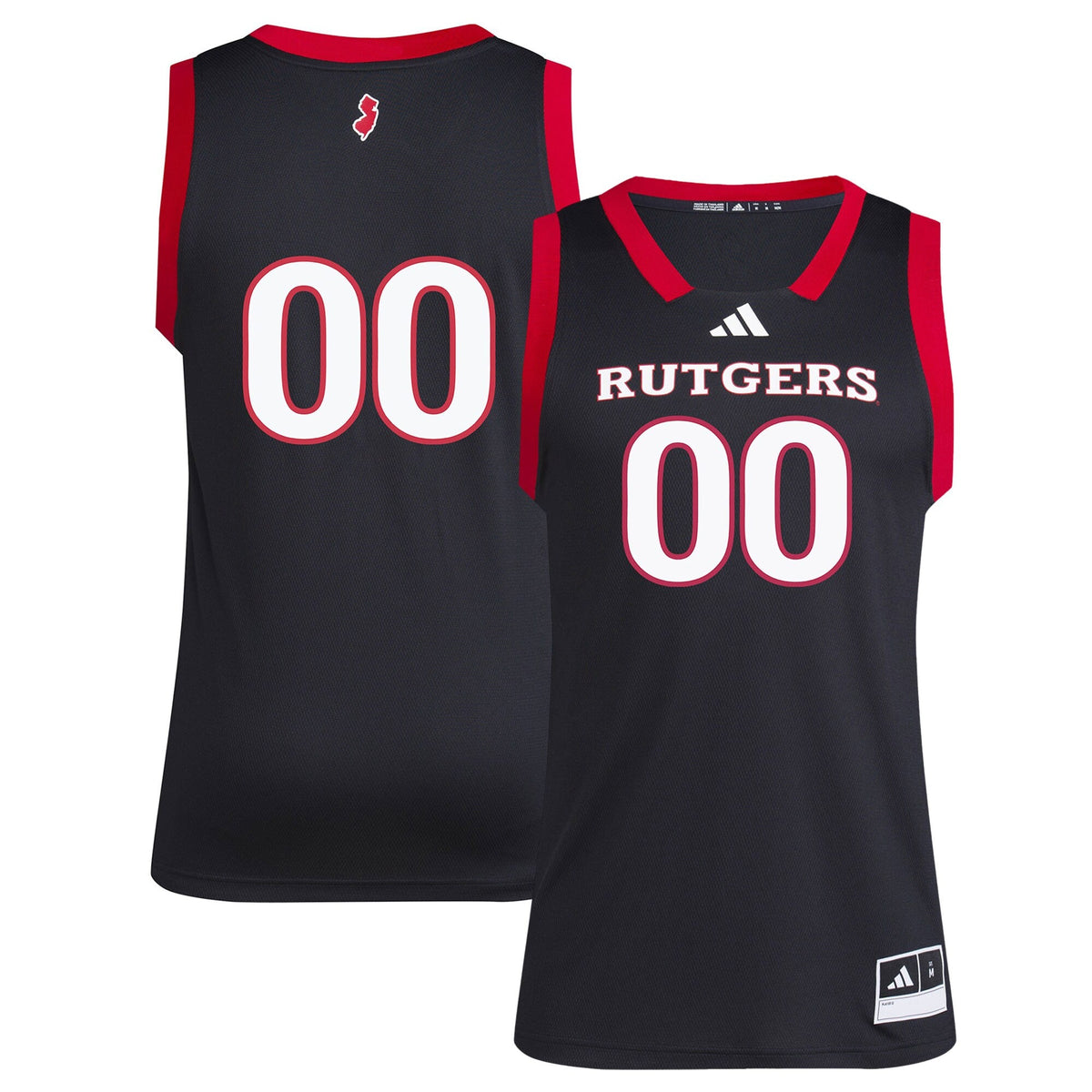 #1 Black Rutgers Scarlet Knights Replica Swingman Jersey product image 1, provided for visual reference and product detail