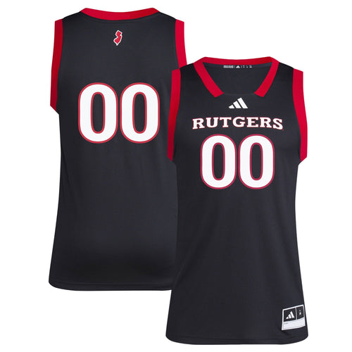 #1 Black Rutgers Scarlet Knights Replica Swingman Jersey product image 1, provided for visual reference and product detail
