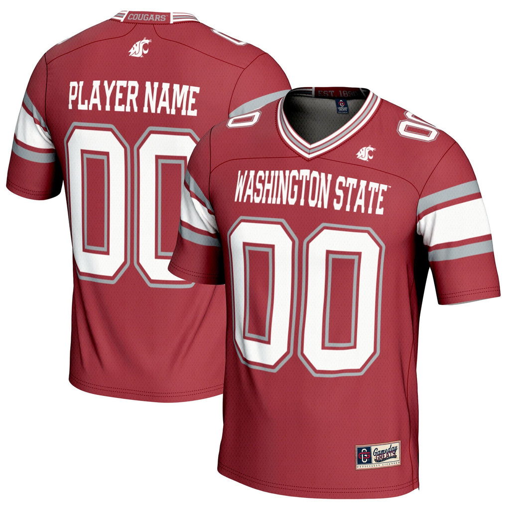 Washington State Cougars NIL Pick-A-Player Football Jersey - Crimson product image 1, provided for visual reference and