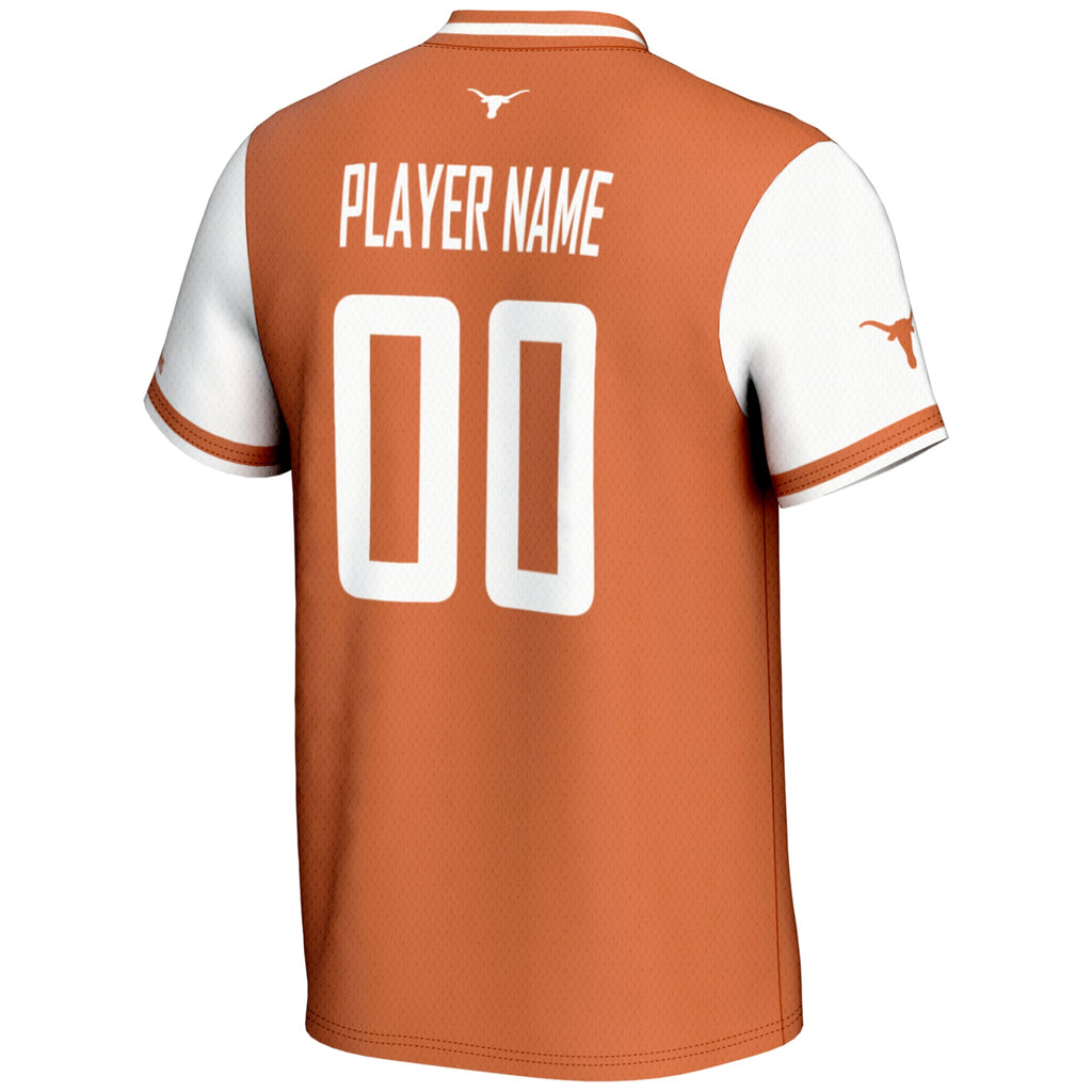 Texas Longhorns NIL Pick-A-Player Lightweight Softball Jersey - Burnt Orange product image 4, provided for visual reference