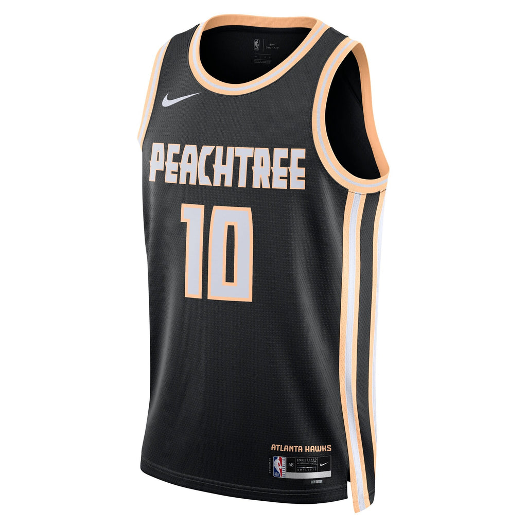 Atlanta Hawks 2025/26 City Edition Swingman Jersey - Black - Zaccharie Risacher product image 3, provided for visual
