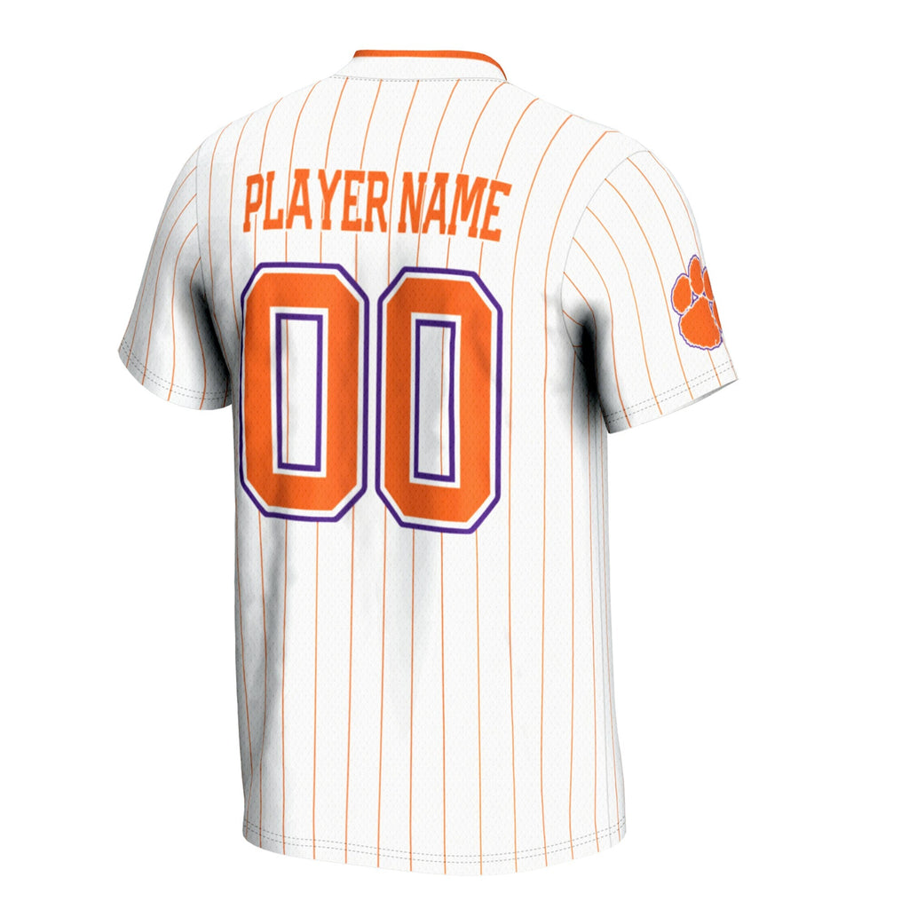 Clemson Tigers NIL Pick-A-Player Lightweight Softball Jersey - White product image 4, provided for visual reference and