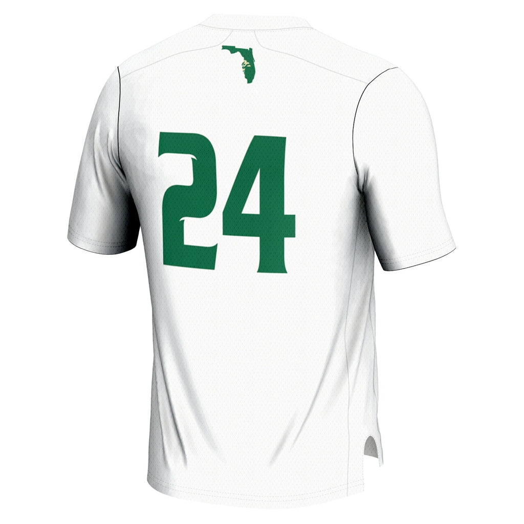 #24 South Florida Bulls Lightweight Lacrosse Jersey - White product image 4, provided for visual reference and product