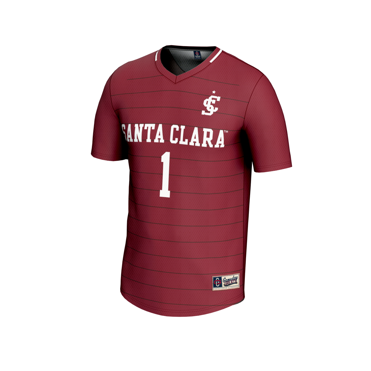 #1 Santa Clara Broncos Lightweight Soccer Fashion Jersey - Maroon product image 3, provided for visual reference and product
