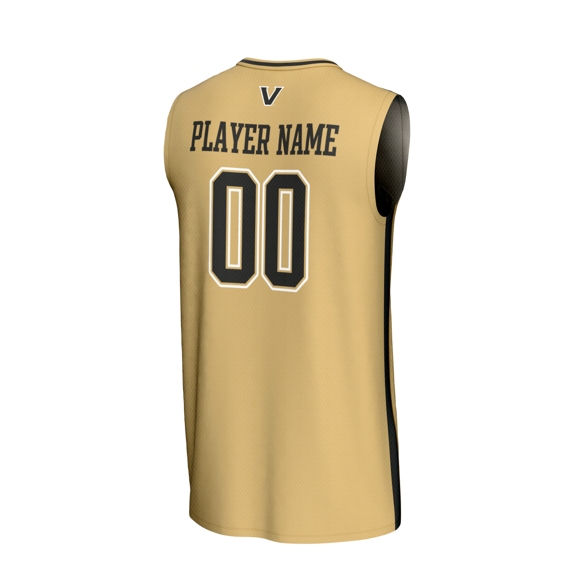Vanderbilt Commodores NIL Pick-A-Player Lightweight Basketball Fashion Jersey - Gold product image 4, provided for visual