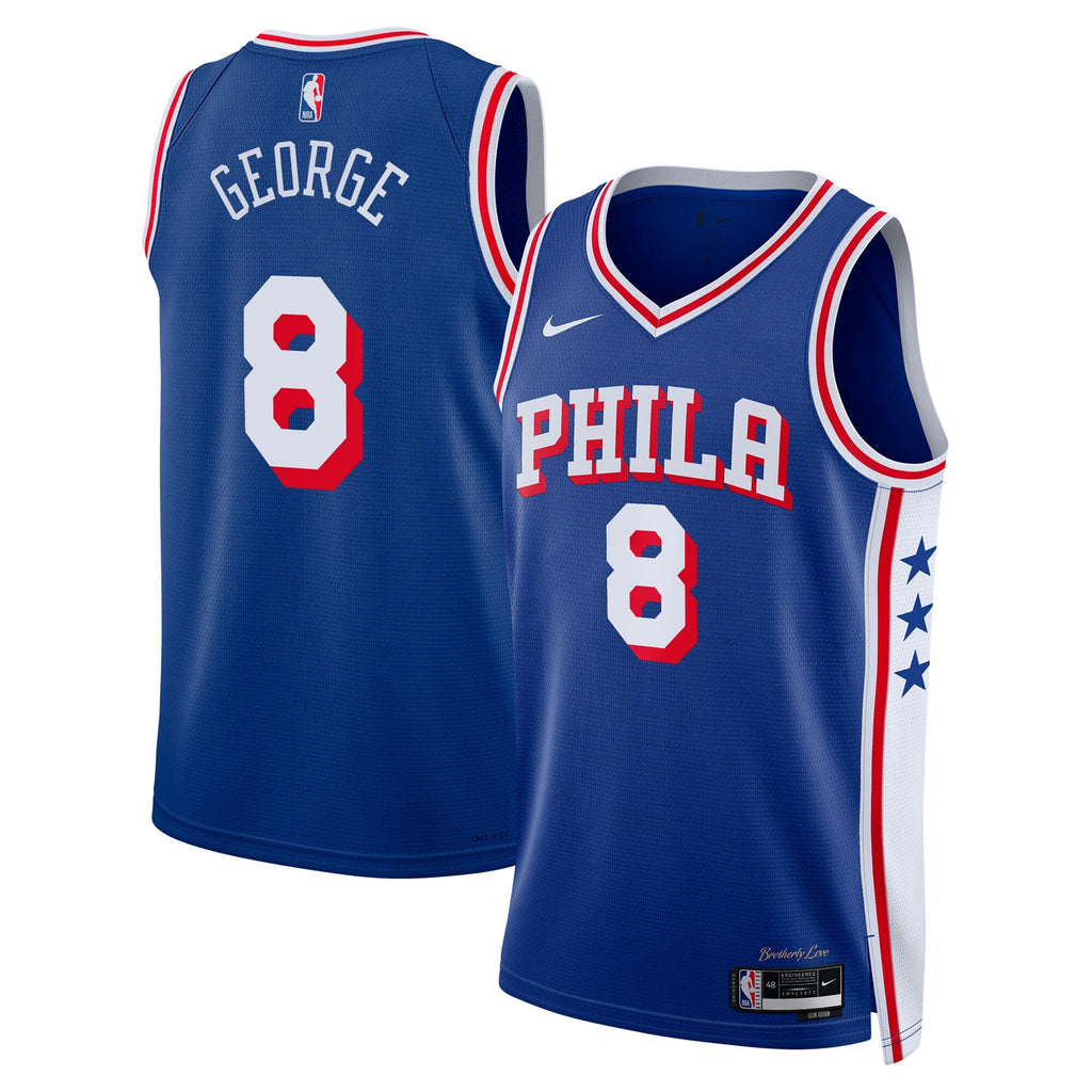 Philadelphia 76ers Icon Edition Swingman Jersey - Royal - Paul George product image 2, provided for visual reference and