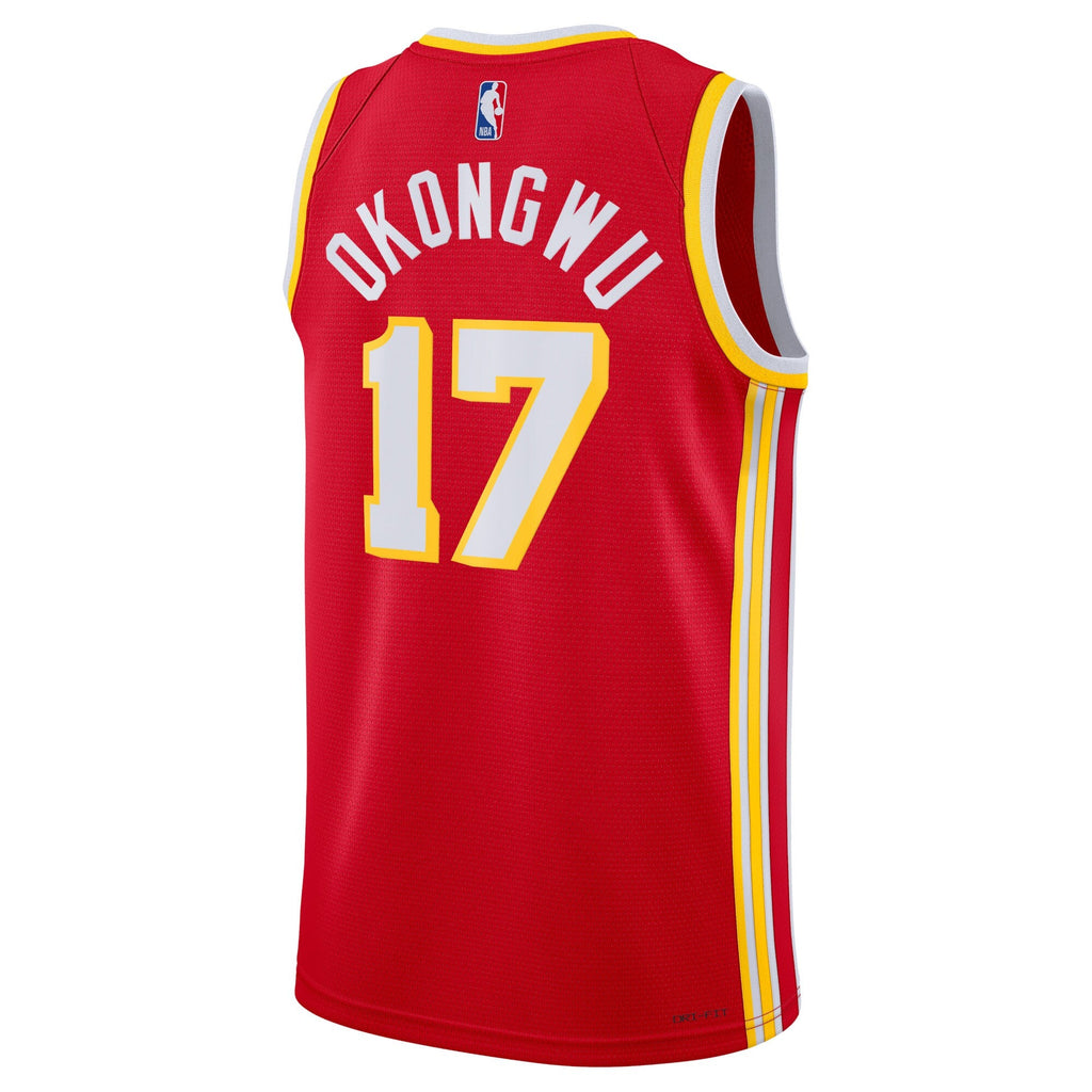 Atlanta Hawks Icon Edition Swingman Jersey - Red - Onyeka Okongwu product image 3, provided for visual reference and product
