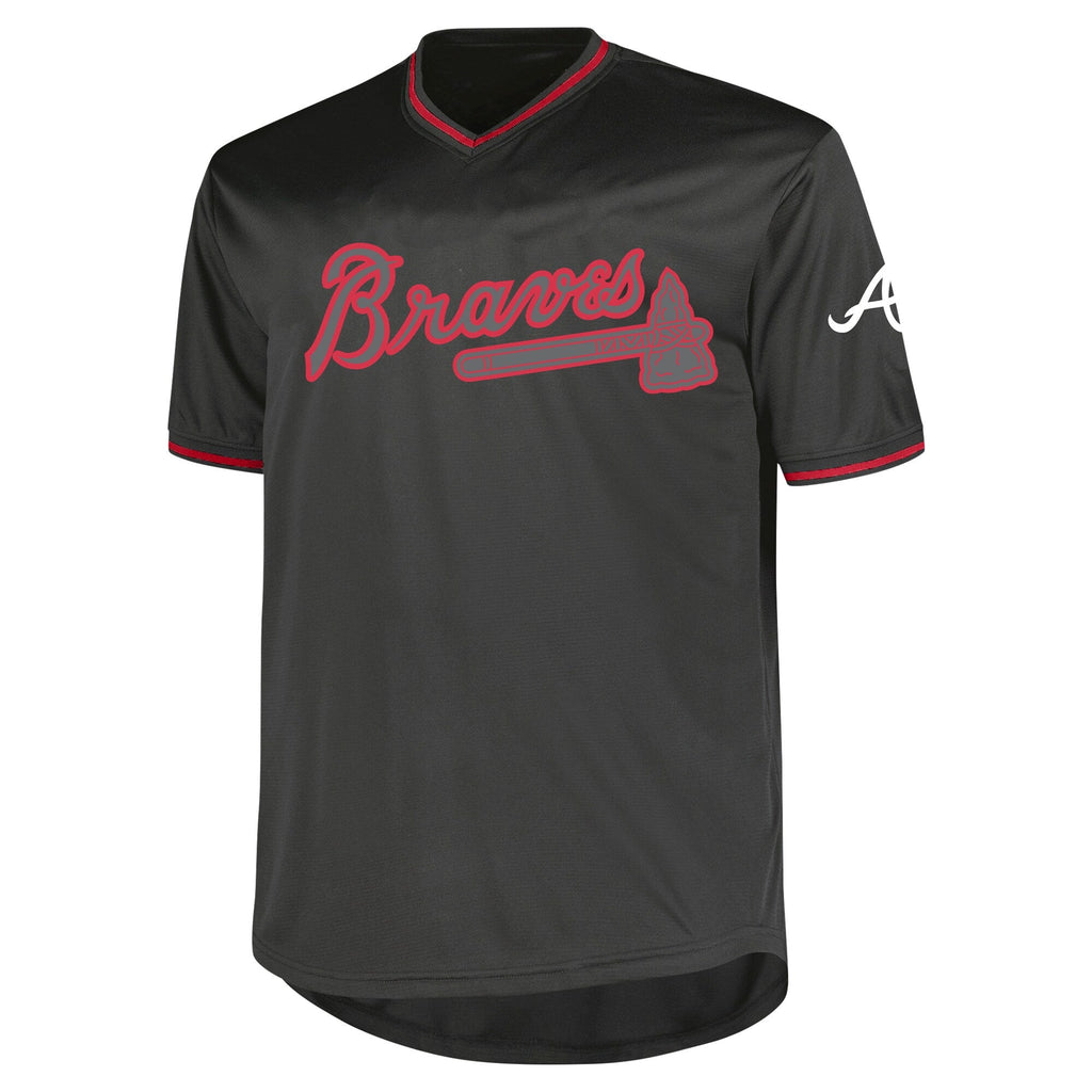 Atlanta Braves Charcoal Big & Tall Pop Fashion Jersey product image 3, provided for visual reference and product detail