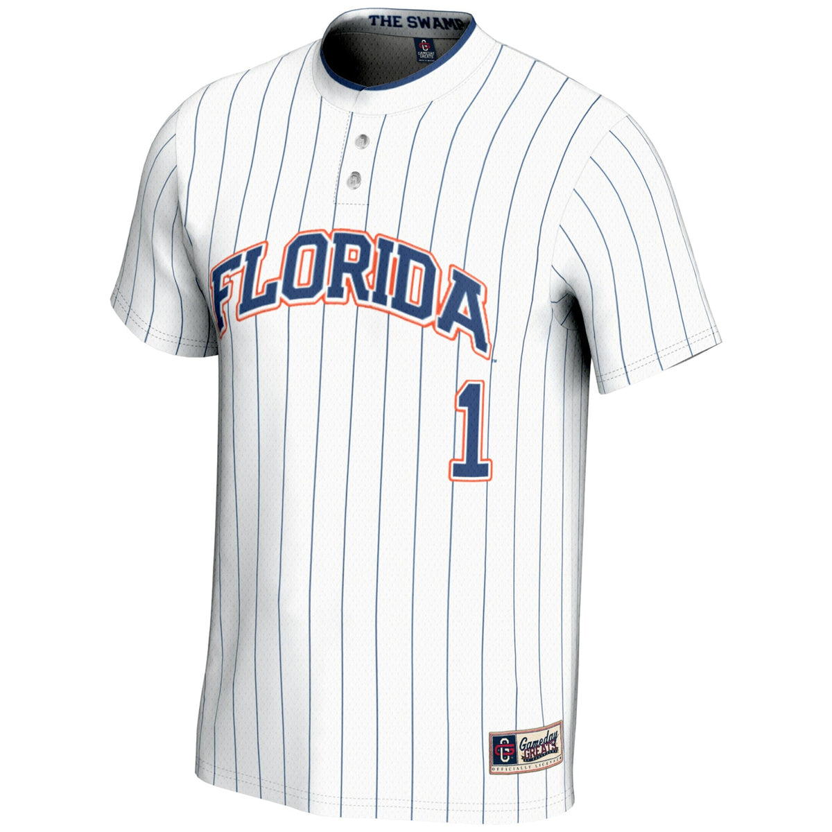 #1 Florida Gators Lightweight Softball Jersey - White product image 3, provided for visual reference and product detail