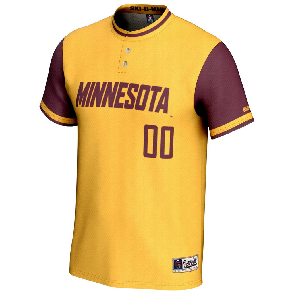 Minnesota Golden Gophers NIL Pick-A-Player Lightweight Softball Jersey - Gold product image 3, provided for visual reference