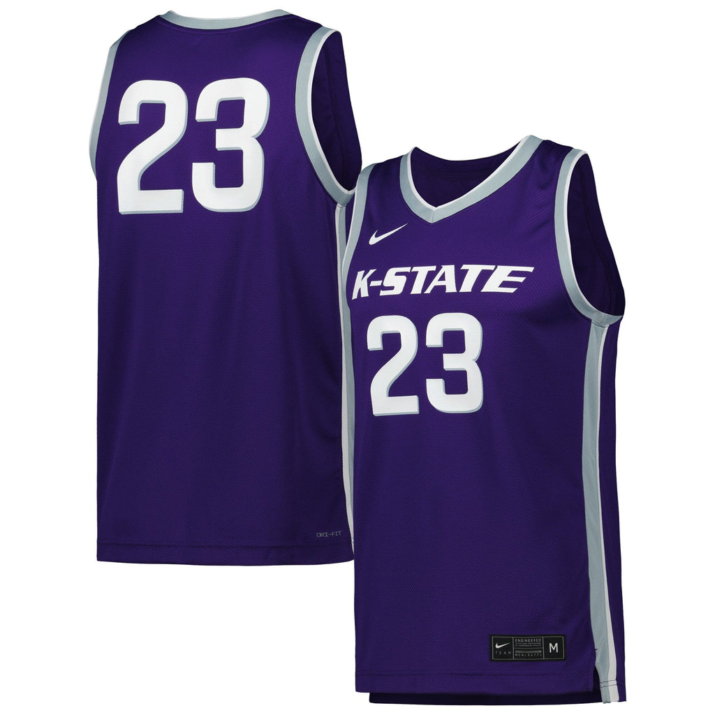 #23 Kansas State Wildcats Replica Basketball Jersey - Purple product image 1, provided for visual reference and product