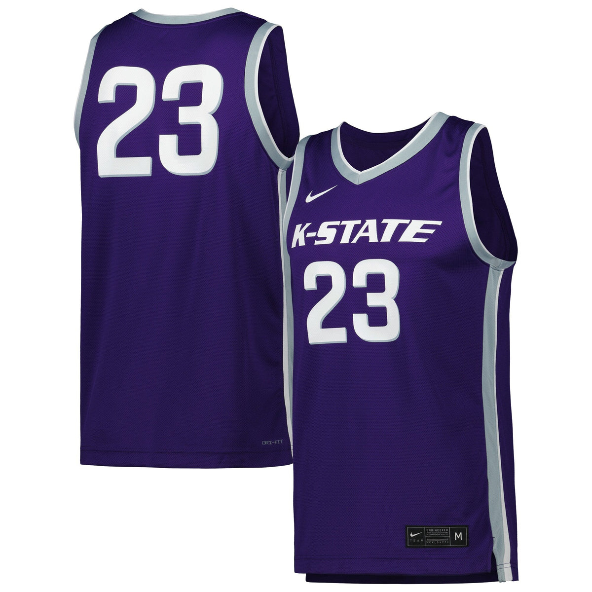 #23 Kansas State Wildcats Replica Basketball Jersey - Purple product image 1, provided for visual reference and product