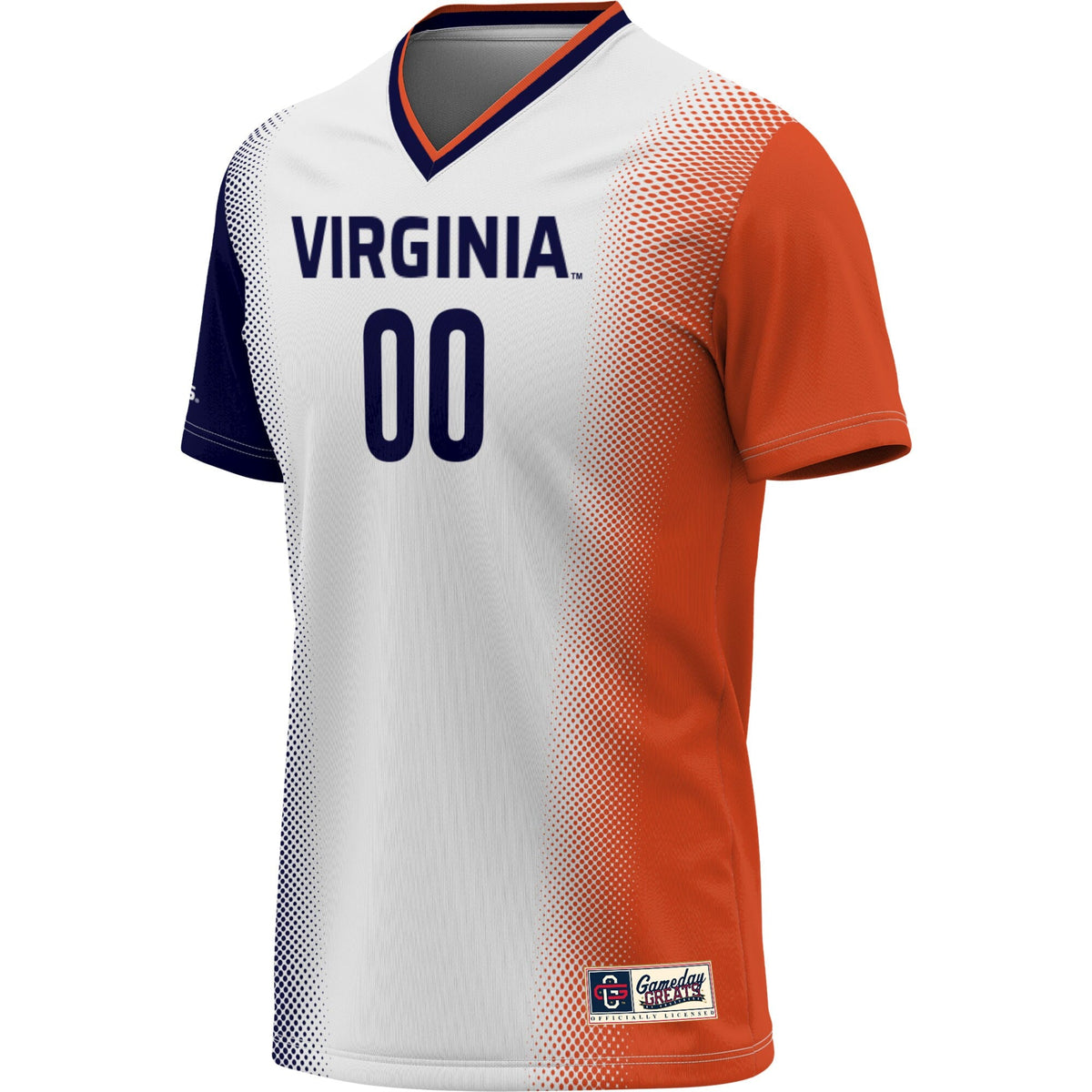 Virginia Cavaliers Pick-A-Player NIL Lightweight Soccer Jersey - White product image 3, provided for visual reference and